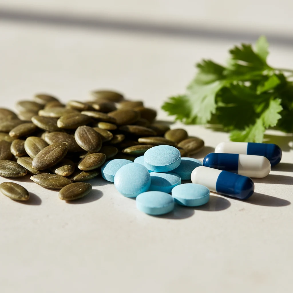 Naturlige ingredienser - zink og selen til mænd, græskarkerner og kapsler